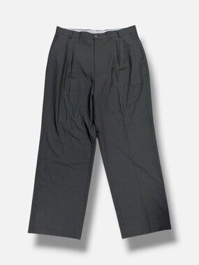 Karl Lagerfeld Men's Black Pleated Suit Pants Size 37W